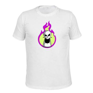 Imagem de Camiseta Plus Size Confortável Malha 30.1 Estampada Caveira Fogo - Sur