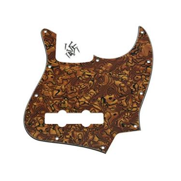 Imagem de KAISH 4 cordas J estilo Bass Pickguard Bass Pick Guard Scratch Plate para jazz dos EUA/México J Bass Tiger Stripe