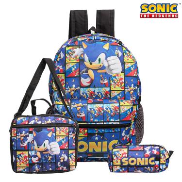 Imagem de Mochila Escolar Sonic Colors Runner Costa Lancheira + Estojo