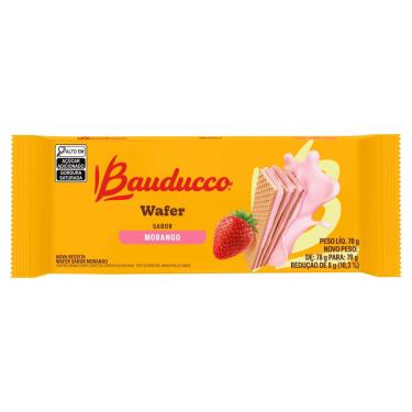 Imagem de Biscoito Wafer Bauducco Recheio Morango 70g