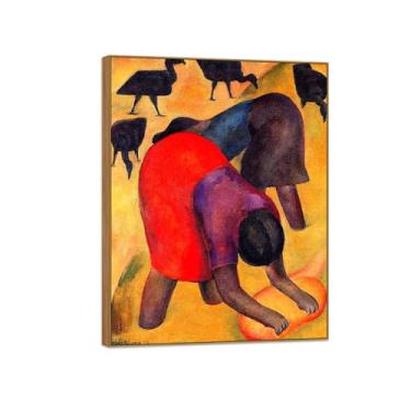 Imagem de MUHJDYC Diego Rivera Famosa Imagem em Tela - Impressões de Arte de Parede - Lavanda-Moldura de Madeira Pintura para Sala de Estar Quarto Decoração de Casa 20x25cm-8x10in