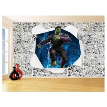 Imagem de Papel De Parede 3D Heróis Página Quadrinhos Hq 3,5M Nhma195 - Você Dec