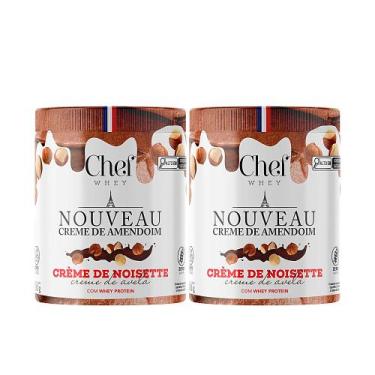 Imagem de Kit 2 Pasta de Amendoim Com Proteína Whey Protein 600g Chef Whey, Crem
