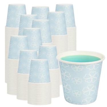 Imagem de METAPRINT Pacote com 600 copos de banheiro de 85 g, copos de papel descartáveis com aro enrolado, copo de papel pequeno para enxaguante bucal para banheiros de hóspedes, uso de vaidade e escritório