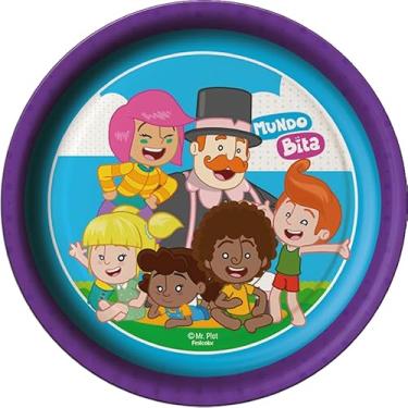 Imagem de Prato Mundo Bita - Embalagem com 8 unidades.