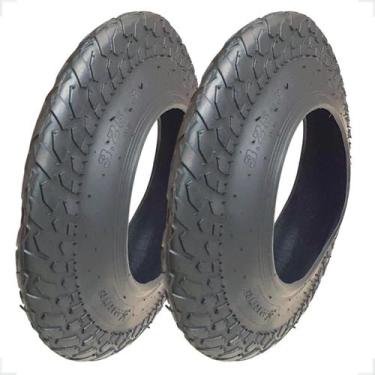 Imagem de Jogo 2 Pneus 3258 4 Lonas Resistente Carriola Sem Camara - RX ou BTYRE