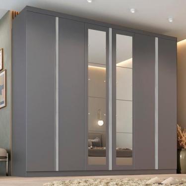 Imagem de Guarda-roupa Casal 6 Portas com Espelho Monte Carlo - Maxel