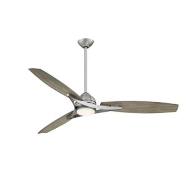 Imagem de Minka-Aire Molino LED Ventilador de teto interno/externo 165 cm em níquel polido