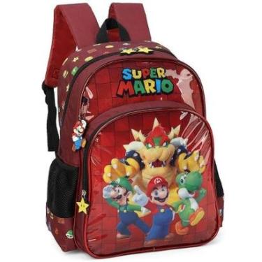 Imagem de Mochila de Costas Luxcel Super Mario Vinho-Unissex