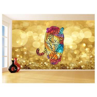 Imagem de Papel De Parede 3D Animais Pop Art Tigre Felino 3,5M Pxa144 - Você Dec