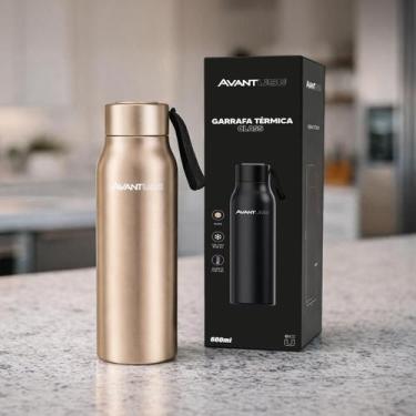 Imagem de Garrafa Termica Class 600ml Nude Aço Inox Gela por 6h Cod: 292066807 A