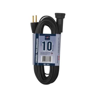 Imagem de Cordão Prolongador 1314 10 Metros 10A 250V 2 Polos com 1 a 3 Plugues Daneva