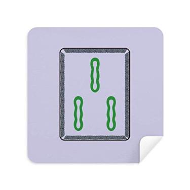 Imagem de Mahjong Bamboo Bar 3 azulejos padrão óculos pano pano limpador de tela tecido de camurça pacote com 2