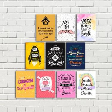 Kit Placas Com Frases Bonitas 13x20 – 10 Unidades em Promoção na Americanas