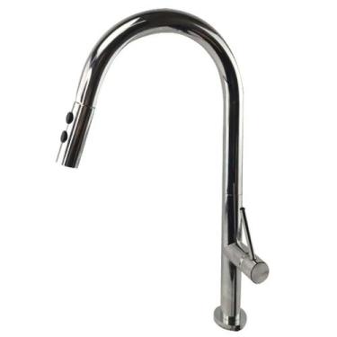 Imagem de Torneira Gourmet Ducha Monocomando Retratil Bancada Cozinha 2 Modos de