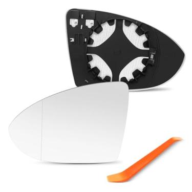 Imagem de SNEMEEY Substituição do espelho lateral do motorista para Volkswagen VW Golf MK7 2013-2018, Golf Gti 2013-2018, VW Golf MK7.5 2015-2019 - Vidro retrovisor do lado esquerdo, aquecido por energia