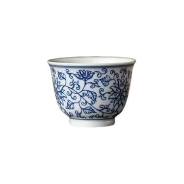 Imagem de Xícara de chá de lótus entrelaçada azul e branco
