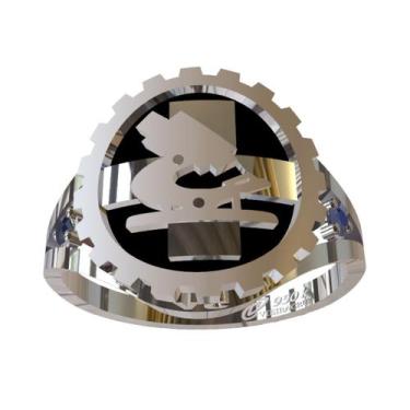 Imagem de Anel De Formatura De Biomedicina Em Prata 950k - Vieira Cruz Joias, Pr