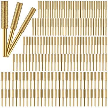 Imagem de MorningRo Afiador de motosserra de diamante de 180 peças, lixa de pedra de rebarba banhada a titânio em 3 tamanhos, kit de afiação de motosserra de alta dureza para joias de motosserra, 5/81.3 cm,
