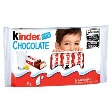 Imagem de Chocolate ao Leite Recheio ao Leite Kinder  75g 6 Unidades
