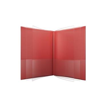 Imagem de Organizador de vários bolsos Nicky's®, pasta de 10 ou 14 páginas, à prova d'água, patenteado resistente a rasgos, plástico flexível, feito com orgulho nos EUA, substituto do fichário. (Vermelho