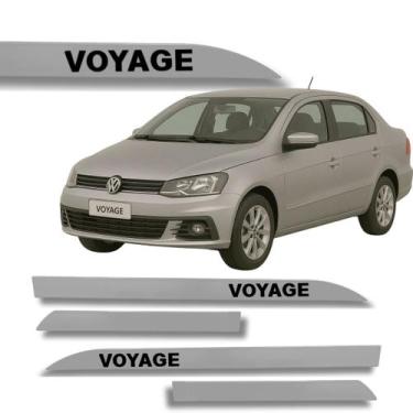 Imagem de Jogo Friso Lateral Voyage Ponta de Faca Grafia Cores Volks - Macall, P