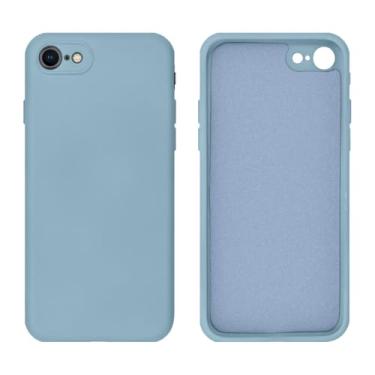 Imagem de Capinha Compativel com iPhone 7, 8, SE 2ª e 3ª Geração Silicone Aveludado com Proteção de Câmera