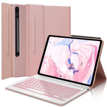 Imagem de Capa de teclado Samsung Galaxy Tab S8+/ S7 FE/S7 Plus 12.4" - YEHOBU
