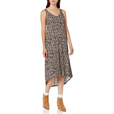 Imagem de NIC+ZOE Vestido feminino com decote V duplo com folhas esboçadas, Preto Multi, M