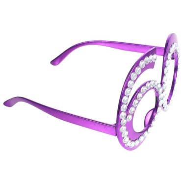 Imagem de Baluue 1 Peça de Óculos de Aniversário de 60 Anos Com Strass, Óculos de Sol de Inovadores, Óculos de Sol Inovadores, Decoração de Festa de Aniversário