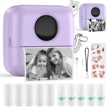 Imagem de Mini impressora de adesivos HuiJukeji Bluetooth sem tinta térmica