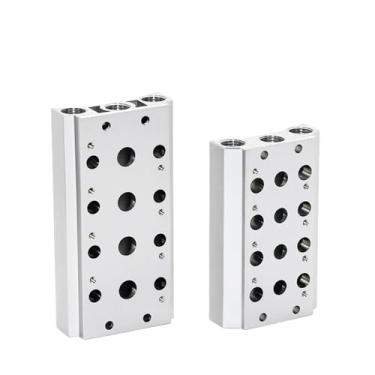 Imagem de 1 peça de válvulas solenoides pneumáticas 4V110 4V210 4V310 4V310 coletor de escape de ar 100 m 200 m 300 m coletor de base de placa de válvula com acessórios (100 m, 4F)