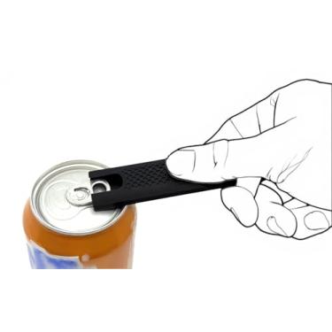 Imagem de Intulon Abridor compacto de lata de refrigerante e abridor de lata de cerveja, levantador de abas de lata, cabe no bolso (preto, normal)