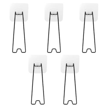 Imagem de Oedema 5 peças de suporte para porta-retrato 18 x 6 cm com cavalete adesivo traseiro de metal para molduras de fotos, telas de fotos, preto