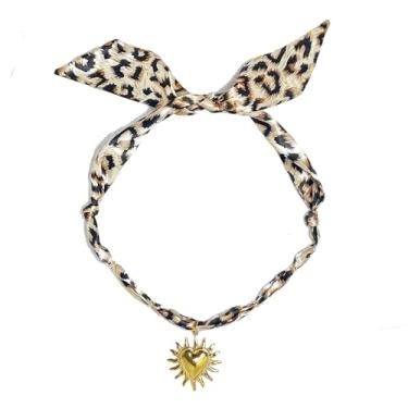 Imagem de Colar de cachecol Western Cowgirl, colar bandana com pingente banhado a ouro 14K, imitação de pérola, joia gargantilha feminina, Available sizes, cetim, sem pedras preciosas