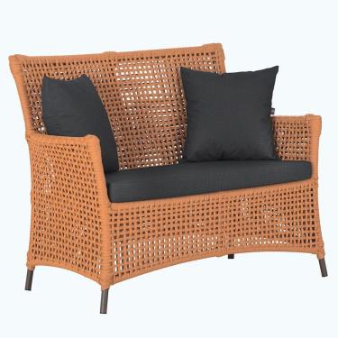 Imagem de 1 Sofá área Externa Igapó Alumínio Marrom Corda Náutica E11 Terra Cota