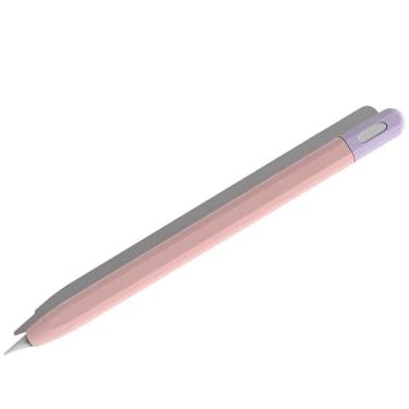 Imagem de Capa protetora Stylus Stylus para Apple Pencil USB-C cor contrastante (rosa)