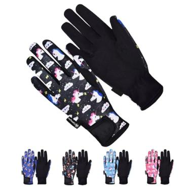 Imagem de ChinFun Luvas de equitação para crianças, para meninos, meninas, luvas de aderência a cavalo, jovens, crianças, cavaleiros, esportes ao ar livre, bicicleta, jardinagem, ciclismo, corrida, desenho