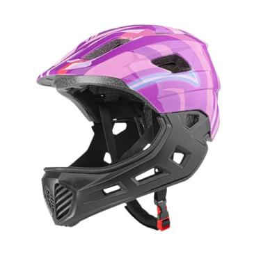 Imagem de Pegciuho Capacete Infantil para Bicicleta, Equipamento de Ciclismo Respirável, Ideal para Patinação, Skate E Mountain Bike, Roxo