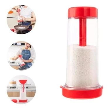 Imagem de Tapioqueira Vermelha Polvilhador 2 Em 1 Para Goma, Farinha E Temperos – Armazena E Peneira Com Praticidade