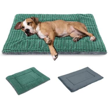 Imagem de BVAGSS Almofada reversível para cães, tapete de cama de espuma viscoelástica para animais de estimação, macio, quente, lavável na máquina, colchão para canil de dormir para cães pequenos, médios e