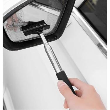 Imagem de 1 limpador de espelho retrovisor, adequado para todos os espelhos retrovisores de carro, limpador telescópico, lavador de para-brisa (preto)