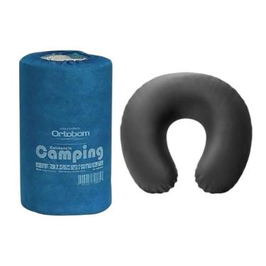 Imagem de Kit Colchonete Ortobom Mochila Blue + Almofada Pescoço Cor:Cinza, Cinz