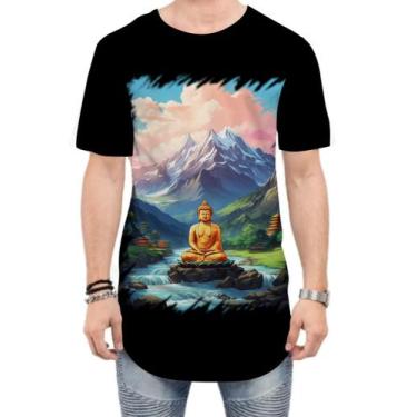 Imagem de Camiseta Longline Buda Anime Desenho Budismo Buda 3 - Kasubeck Store®,