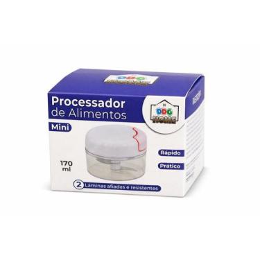 Imagem de Mini Processador de Alimentos Manual 2 Lâminas Corda Retrátil Triturad
