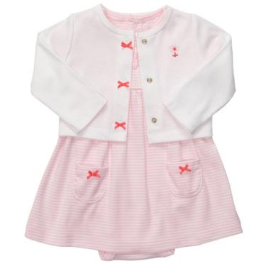 Imagem de Carter's Clássico para Bebês Meninas, Listra rosa, 3 meses