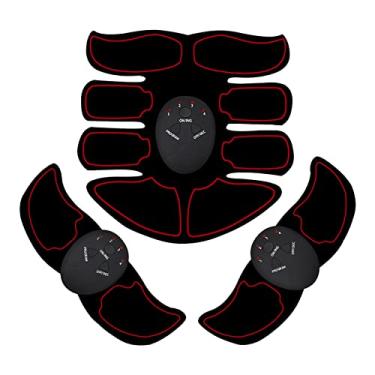 Imagem de ZEYUAN Estimulador Smart Abs Tônico para Músculo Abdominal Abs Muscle Trainer 6 Modos 9 Níveis Intensidade Body Fitness Modelagem de Massagem Patch Unisex Alimentado por Bateria