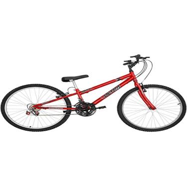 Imagem de Bicicleta Ultra Bikes Rebaixada Aro 26 Reforçada Freio V-Brake – 18 Marchas Vermelho Ferrari