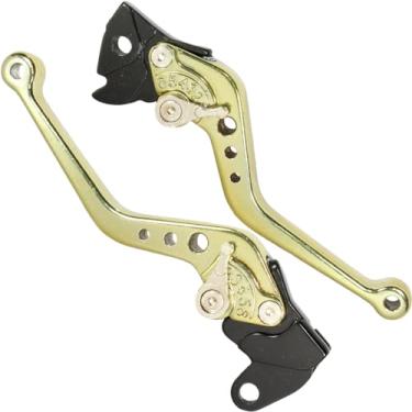 Imagem de Manete de freio embreagem esportivo a disco YBR125 Factor ED 2009 a 2013 par (Dourado)
