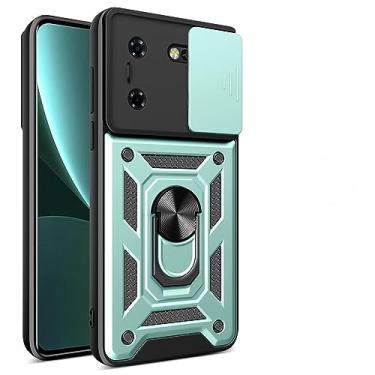 Imagem de Kukoufey Compatível com Tecno Pova 5 Bracket Shell, com capa de lente de câmera deslizante compatível com Tecno Pova 5 Free Fire LH7n capa verde